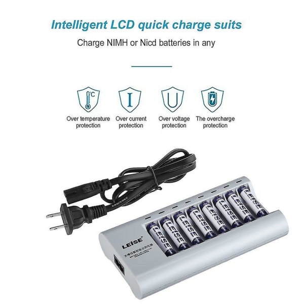 Leise-828C Intelligent Snabb Multi Slot Laddare Power