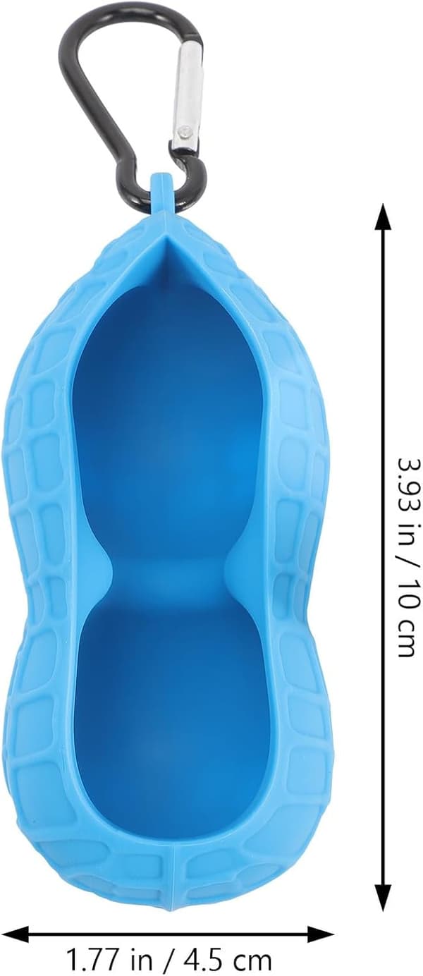 Golfballhylse 2 stk silikonbeskytter med klips bærbar elastisk golfballholderpose