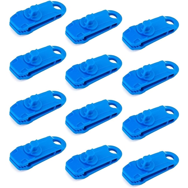 12 styks sæt låseclips Multifunktions sikre presenningsklips til camping baldakinaktiviteter