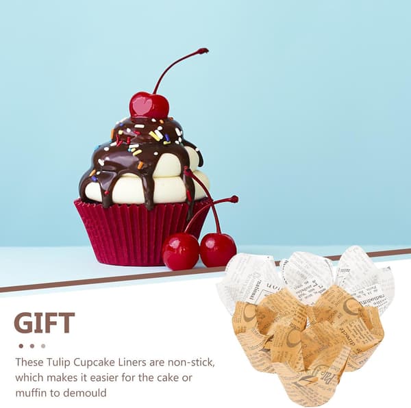 100 st Bageri Cupcakeformar Pappersformar Oljetäta Bra Seghet Kök Cupcakebrickor Papper