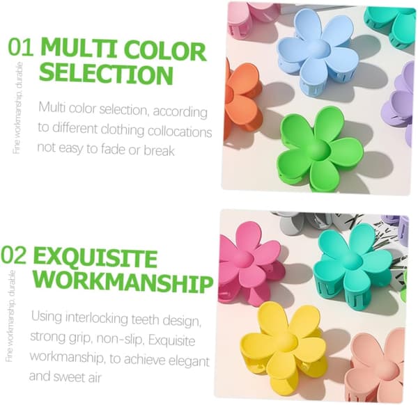 6 stk. blomsterhårklemme til kvinder piger mini hårklemmer hårtilbehør design