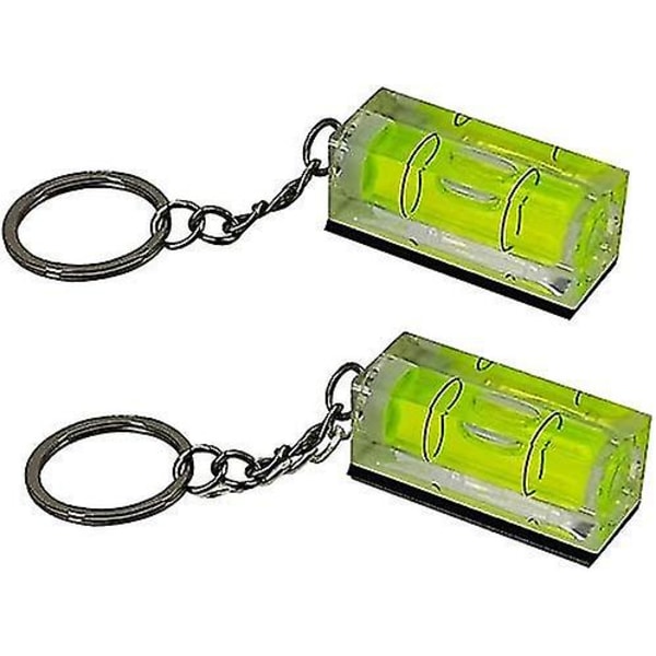 Set med 2 Mini Akryl-Vialer för Nyckelring Andevattenpass Magnetisk Grön