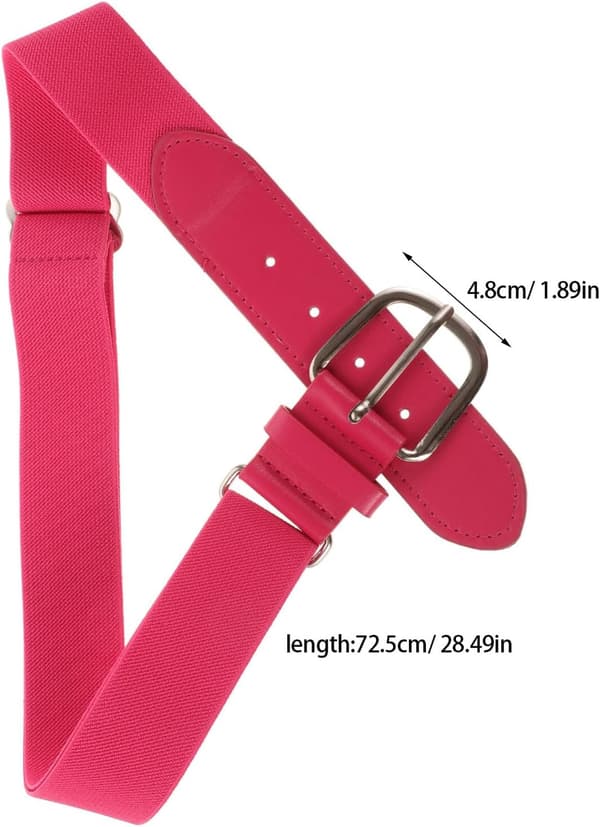 2 stk justerbart ungdomsbaseballbelte elastisk softball midjebånd rosa strekkbart belte 60-80 cm
