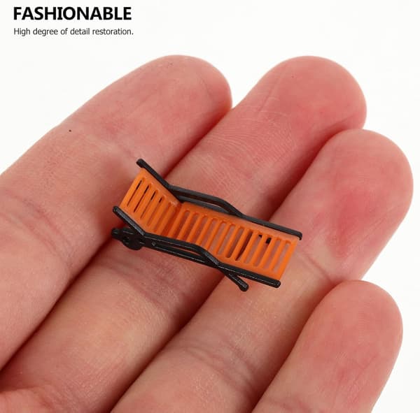 75 Skala Miniatyr Strandstol Modellsett Plast Lenestoler for Miniatyrhusdekorasjon og DIY-tilbehør