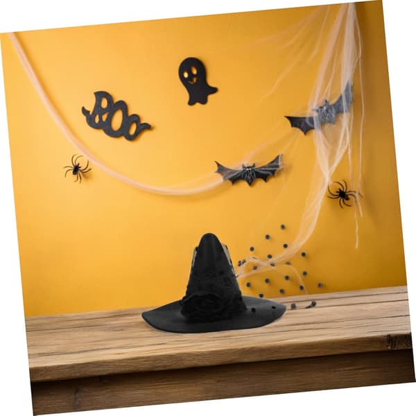 Miniatyr nettingheksehue for Halloween Cosplay Lite festhodeplagg tilbehør