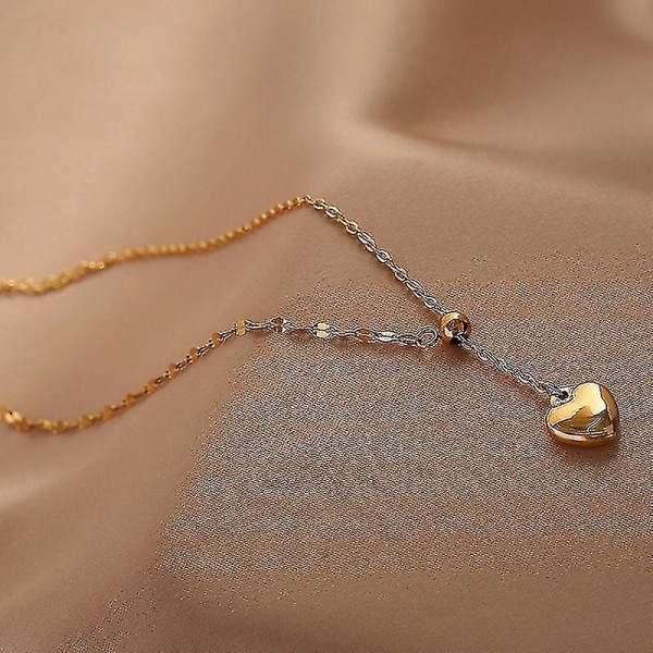 Mote rustfritt stål gull farge kjærlighet hjerte halssmykker for kvinner Chokers festival fest gave smykker