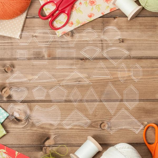54 stk. akryl patchwork-quiltekit sy-skabelon lineal til quiltning DIY-håndværk