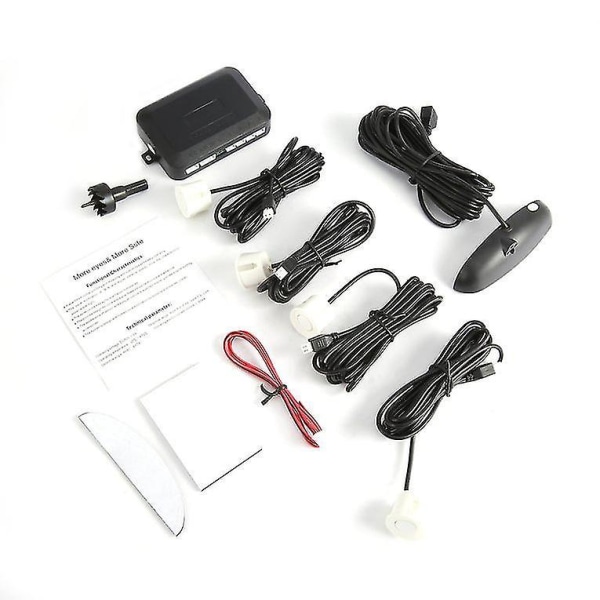 LED-parkeringssensor Kit 4 Sensorer Bil Backradar