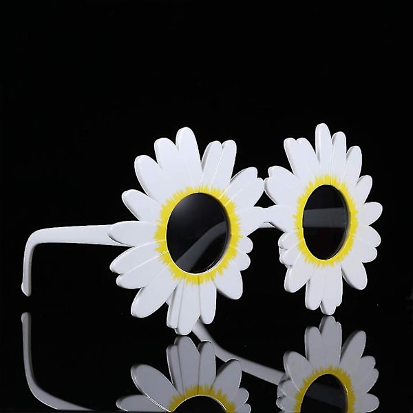 Solrosformade Solglasögon Hawaii Party Kostymglasögon (Vita) 2 stycken White