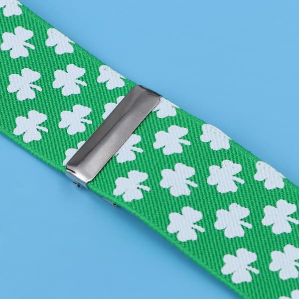 Brede Shamrock Kløver Seler med 3 Clips St Patrick's Day Tilbehør til Parade og Performance
