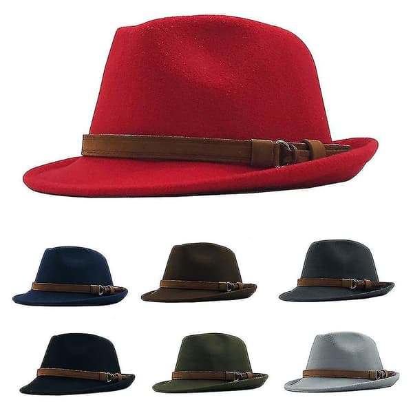 Retro Britisk Jazz Tophat Varmt Mode Kirkehat Efterår Vinter Til Mænd Kvinder
