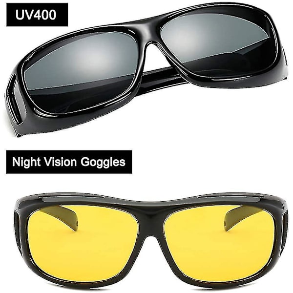 Uv400 Nattesyn Goggles Passer Til Briller Wrap Around