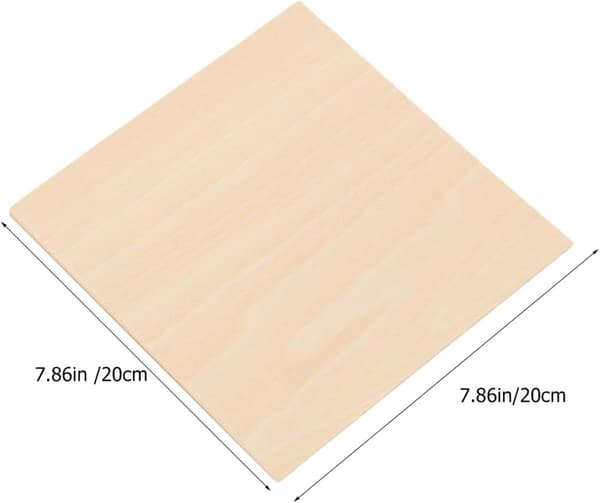 10 stk. Lindetræsplader Tynde Træplader 150x150x2mm Ubehandlede Træskiver