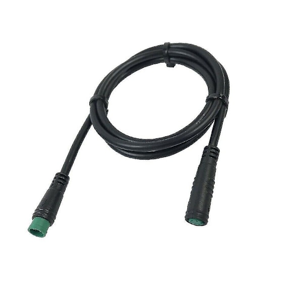 Kabelmotor Forlængerkabel Han til Hun 5-polet til E-cykel KT / Bafang Display. (sort+grøn)(1 stk)