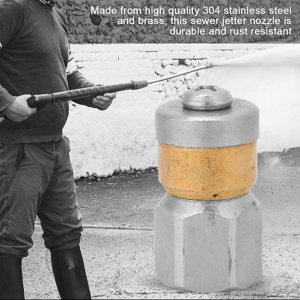 1/4'' Bsp roterende rensedyse til 304 rustfrit stål og messingtryk