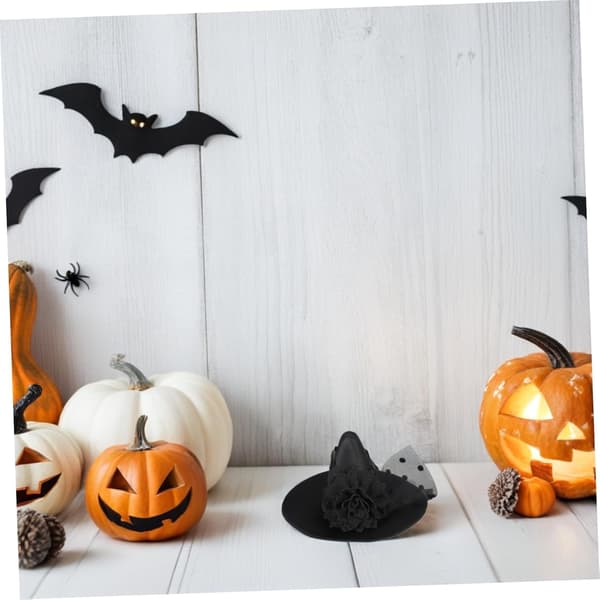 Miniatyr nettingheksehue for Halloween Cosplay Lite festhodeplagg tilbehør