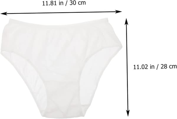 Engangs truser for gravide 4 stk Hvit bomull Postpartum undertøy XXL Fleksibel pustende