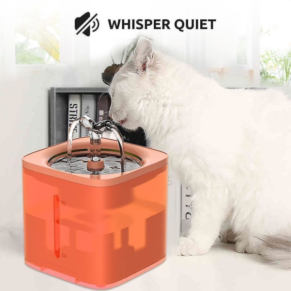 Automatisk Vannfontene for Katt med Kran Hundefontene Transparent