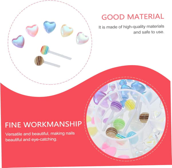 DIY Dekorative Neglecharms Sæt Hjerte Glas Rhinestones til Manicure Kunst