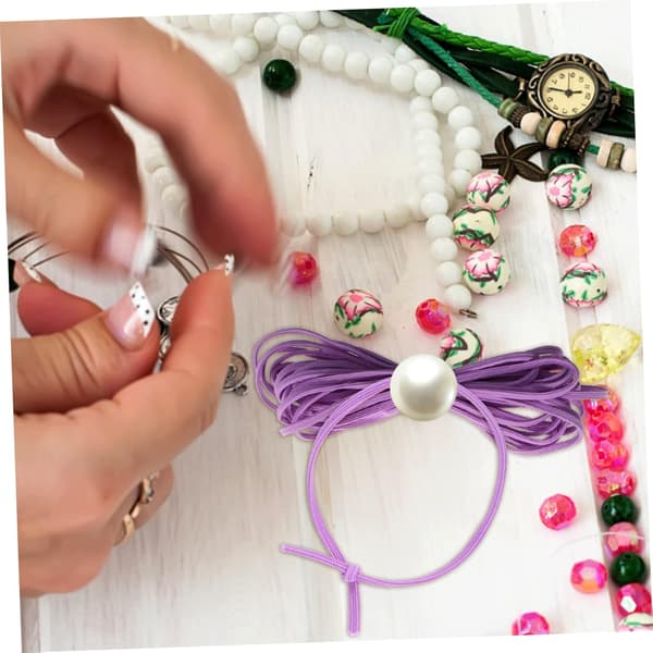 5 stk. elastisk snor for armbånd, smykkelaging, DIY-håndverk, hårtilbehør, elastisk perlesnor