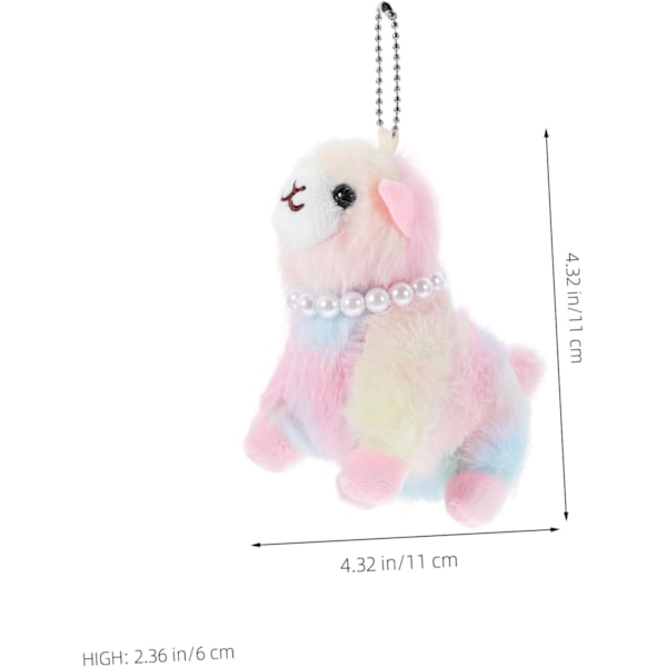 Alpaca Udstoppede Dyr Nøglering Vedhæng Plyslegetøj