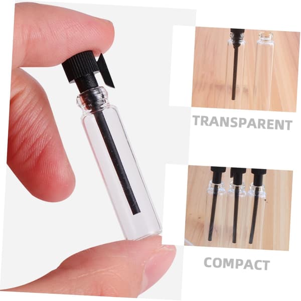 Glasdoftprovflaskor och reselotionsbehållare 50 st 2 ml minikosmetikburkar i glas