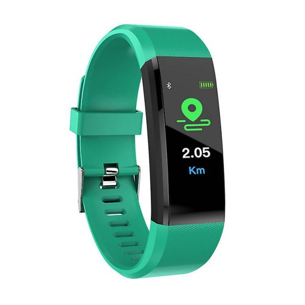 Smart Armband Color Screen Watch Stegräkning Puls Sport Present Student Green