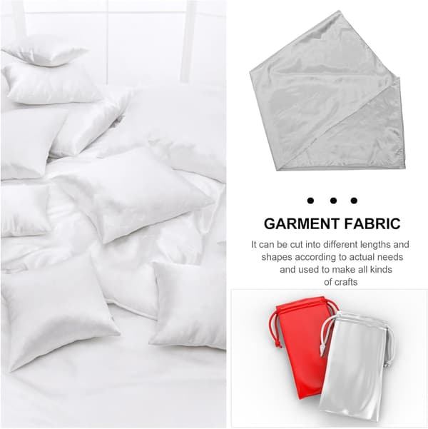 Falske silkestofplader Patchwork DIY syning stof grå multifunktionelt satinmateriale