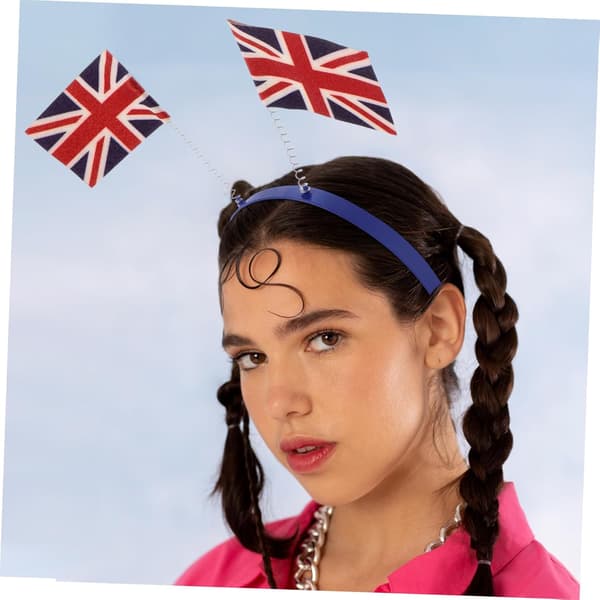 Nasjonalt flagghårbånd Union Jack Hodeplagg for jenter Fotballfans Tilbehør til fester og feiringer