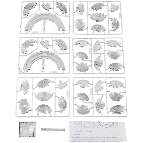 3D-pussel Kristall Saturnus-formad Genomskinlig DIY-pusselblock IQ-leksak