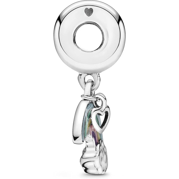 Dangle-Charm til Lmell Armbånd til Kvinder i Sølv med Regnbue