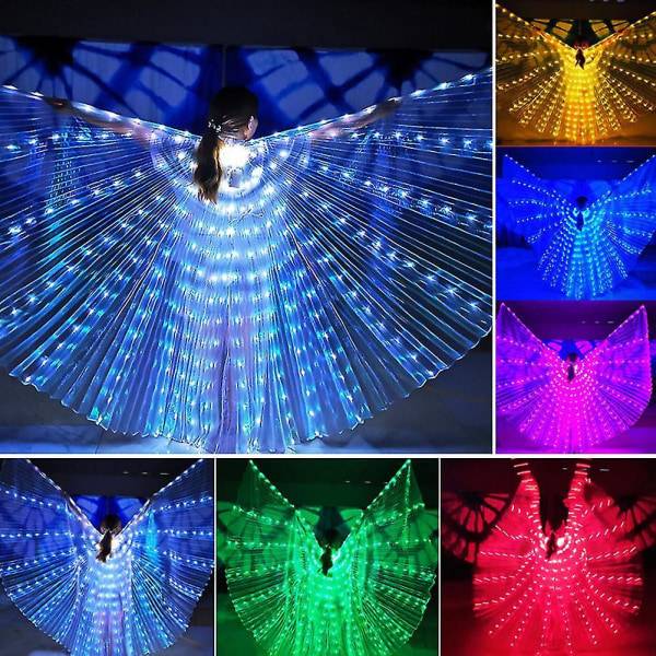 2023 Glow Angel Dance Wings LED-lys Belly Dance Wings