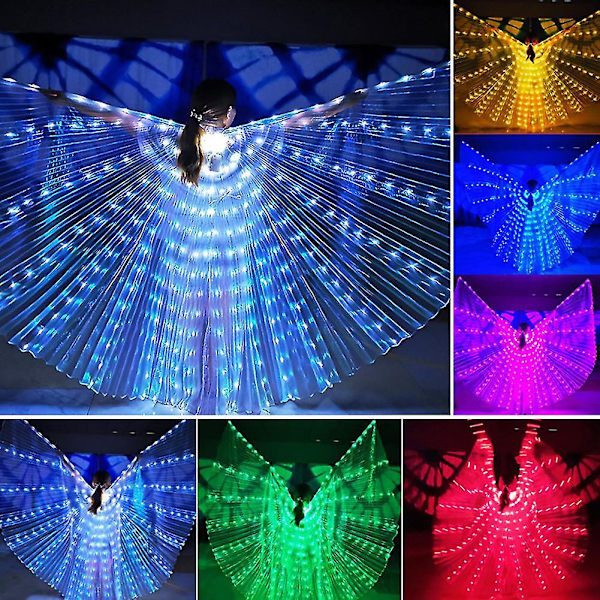 2023 Glow Angel Dance Wings LED-lys Belly Dance Wings