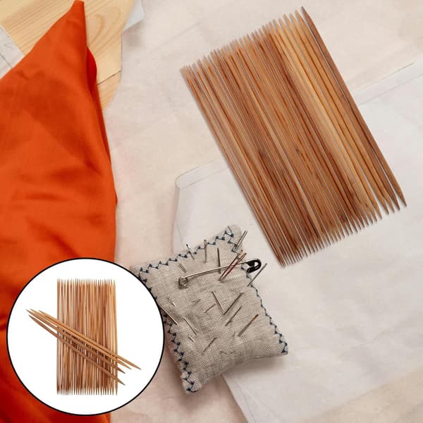 36 st bambustickor dubbelspetsiga långa stickor för strumpor bambu DIY hantverksmaterial
