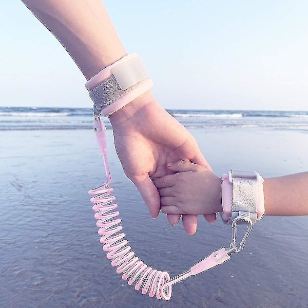2-i-1 Toddler Koppel Anti-Lost Handledsko Pink Säkerhetssele