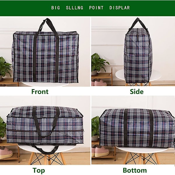 Ekstra Store Opbevaringsposer, Tote Flytning Bagagepose 118l (2-pak), stor Kapacitet Tøj Opbevaringsposer Oxford Klud Vandafvisende
