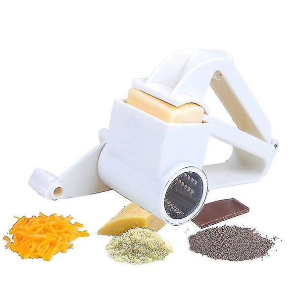Multifunktionel Rotationsostrive, Rustfrit Stål Ostrive Skærer Slicer Smør Chokolade Rive