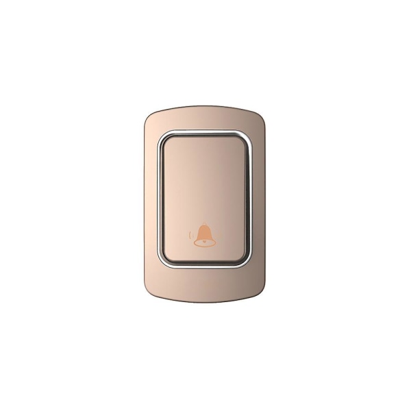 Trådløs dørkutter, forsegling og plugging av dørklokkesett, 38 klokkelydkvalitet, LED-blitsindikator (gull)