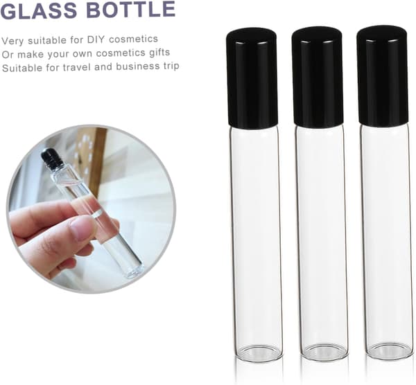 6 st påfyllningsbara tomma eteriska oljeflaskor i glas, underförpackningsflaska