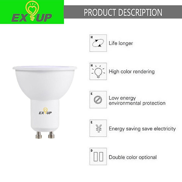 5 stk. 9 W LED Spotlight 700 Lm GU10 MR11 12 LED Perler SMD 2835