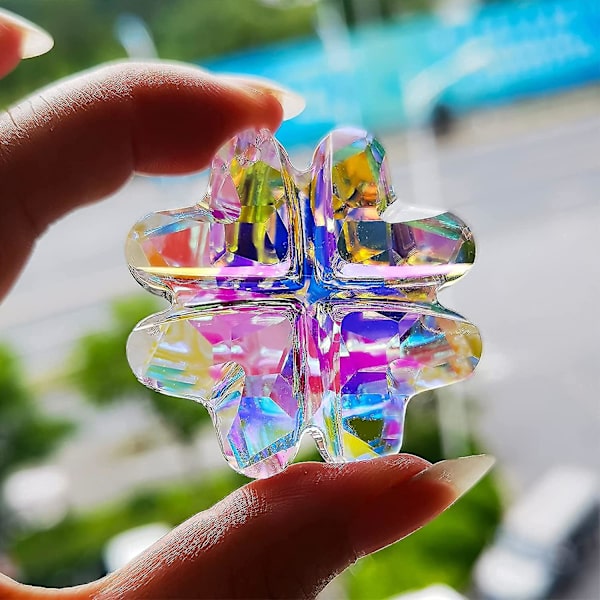 45mm Hängande Kristall Fyraklöver Chandelier Prisma Hängande Solfångare