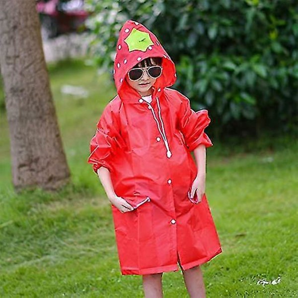 Regnfrakke til børn tegneserieregnfrakke Genanvendelig ponchos paraplyhat