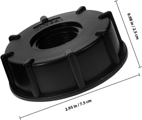 2 stk. plast IBC-beholderadapter 3/4 tommer BSP hungevind tankforbindelse