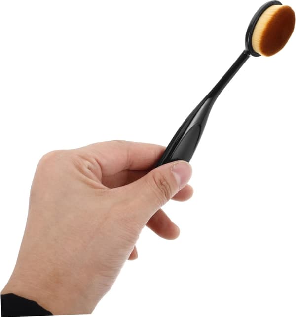 Multifunktionel makeupbørste til pudderfoundation, blush, kunstfiberharpiks konturbørste