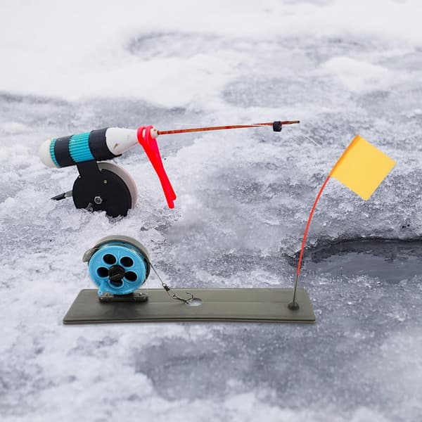 2 st bärbara teleskopiska isfiskespön med automatisk flöte, blå kompakta vinterfiskespön