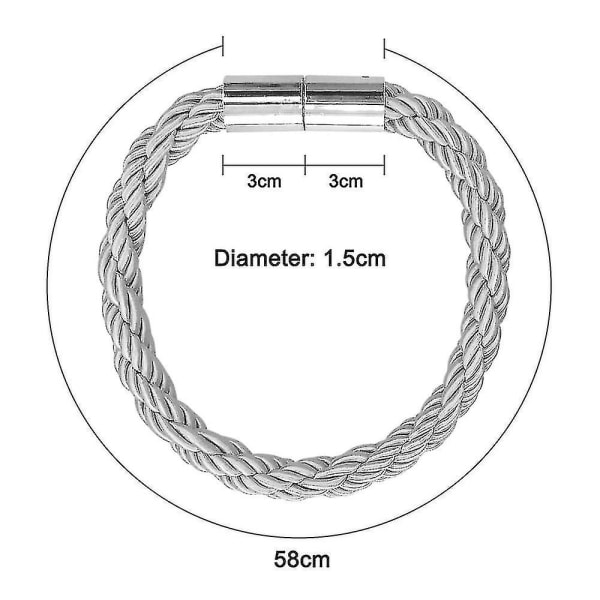 2st Stark magnetisk gardinbindare Dekorativa rephållare, grå