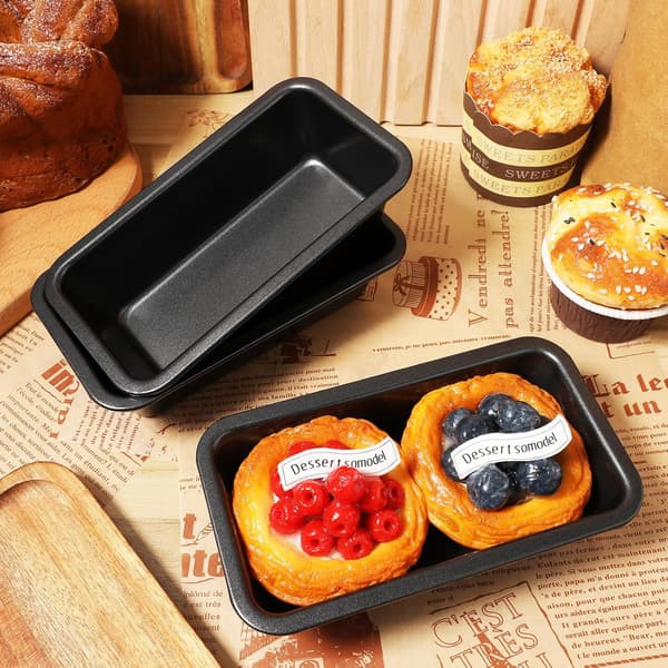 3 stk brødform toastform rektangulær karbonstål non-stick belegg solid konstruksjon sikker