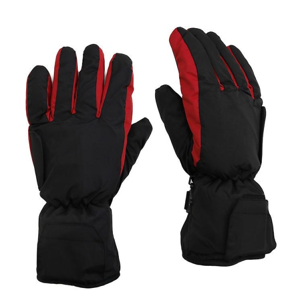 Elektriske varmehansker for utendørs bruk - Vinteroppvarming, batterilading, sykling Reddish black