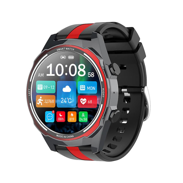 Smart Watch Support Hjertefrekvens Blodtrykk Bluetooth Calling Message Push Red