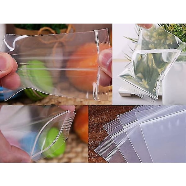 Genlukkelige klare plastposer opbevaringspose 3,54 x 5,12 tommer 240 stk.  9830 | Fyndiq